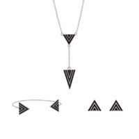 Womens Rhinestone Alloy Triangle Jewelry Set Xs190419118388 sku image 1