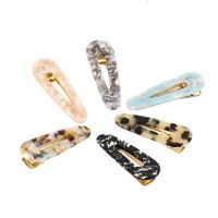 Womens Geometric Electroplated Acetate Plate Multi-color Side Clip Flat Clip Acetic Acid Hair Accessories Hn190422118633 main image 1