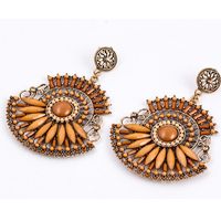 Womens Floral Plating Alloy Fashion Personality Retro Earrings Pj190422118688 main image 1