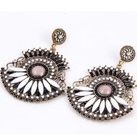 Womens Floral Plating Alloy Fashion Personality Retro Earrings Pj190422118688 main image 5