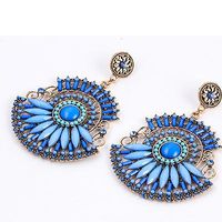 Womens Floral Plating Alloy Fashion Personality Retro Earrings Pj190422118688 main image 8