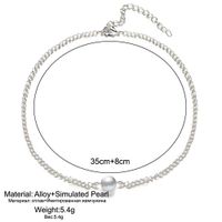 Neue Halskette Retro Einfache Einzelne Künstliche Perle Einlagige Halskette Halskette Schmuck Frauen main image 6