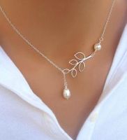 Womens U-shaped Beads Water Droplet Cross Necklaces Pj190422118693 main image 3