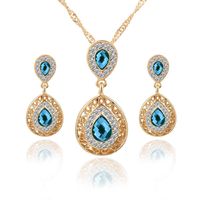 Womens Electroplating Alloy Water Drop Pendant Jewelry Three-piece Pj190422118732 main image 4
