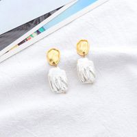 Nouveau Mode Dongdaemun Simple Géométrique Perle Boucles D'oreilles D'une Seule Pièce Dropshipping Personnalité À La Mode Boucles D'oreilles Oreille Anneaux main image 4