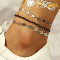 Unisex Floral Alloy  Rice Beads Ankle Bracelet Pj190422118655 sku image 1