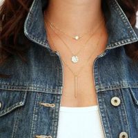 De  Européen Et Américain De Mode Souhaitant Arbre Chaîne En Métal Pendentif Trois-couche Personnalisé Collier Pour Les Femmes sku image 1