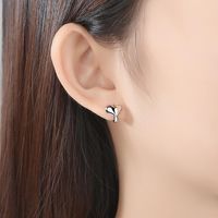 Jinse Runxin Ohrringe Japanische Und Koreanische Version Des Temperaments Einfache Herzförmige Damen Ohrringe Kleine Ohrringe Ohrringe Geschenk main image 3