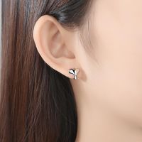 Jinse Runxin Oreille Goujons Japonais Et Coréen Style Simple Gracieuse De Femmes En Forme De Coeur Oreille Clip Petite Boucles D'oreilles Boucle D'oreille Cadeau main image 3