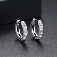 Womens Other Copper-inlaid Zircon-plated Platinum Delicate Round Earrings  Tm190423118870 main image 4