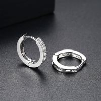 Womens Other Copper-inlaid Zircon-plated Platinum Delicate Round Earrings  Tm190423118870 main image 5