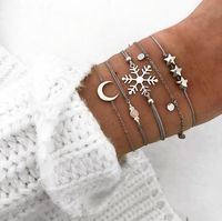 Womens Pentagon Crescent Snowflake Plating Alloy Bracelets &amp; Bangles Bq190423118937 main image 1