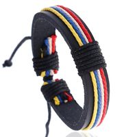 Unisex Geometric Artificial Leather Bracelets &amp; Bangles Pk190423118830 sku image 1
