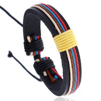 Unisex Geometric Artificial Leather Bracelets &amp; Bangles Pk190423118830 sku image 2