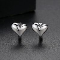 Womens Heart Shaped Copper Earrings Tm190423118857 sku image 1