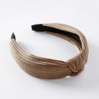 Einfache Koreanische Version Von Einfarbigen Gestrickten Knoten, Breite Krempe, Retro-stirnband, Vielseitiges Temperament, Haarband, Haarschmuck main image 9