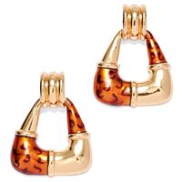 Womens Geometric Drip Stitching Electroplated Metal Earrings Ll190426119481 main image 2