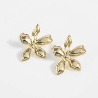 Womens Floral Plating Punk Style Alloy Earrings Ll190426119490 main image 4