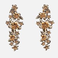 Womens Floral Plating Floral Luxury  Alloy Earrings Ll190426119521 main image 3