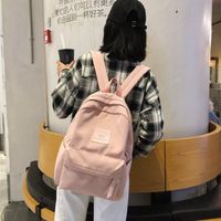 Fashion Solid Color High School Students Casual Waterproof Backpack Hx190427119655 main image 5