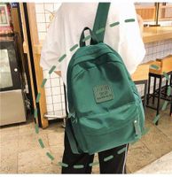 Fashion Solid Color High School Students Casual Waterproof Backpack Hx190427119655 sku image 3