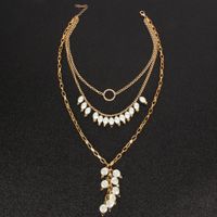 Europäische Und Amerikanische Grenz Überschreitende Drei Schicht Ige Perlenkette Imitat Damen Anhänger Zubehör Gold Chain Pendants main image 4