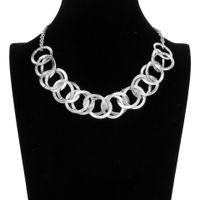 Collares De Aluminio Plateados Salvajes En Forma De U De La Moda Para Mujer Ct190429119730 main image 3