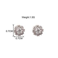 Womens Round Copper  Temperament Simple Flower 925 Sterling Alloy Earrings Ct190429119735 main image 4