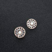 Womens Round Copper Temperament Personality Wild  Earrings Ct190429119756 main image 4