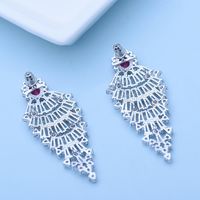 Womens Geometry Electroplated Copper Inlay Zircons Pave Earrings Tm190429119882 main image 6