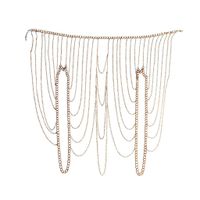 Womens Geometric Plating Alloy Exaggerated Chain Tassel Multi-layer Body Accessories Ks190429119925 main image 6