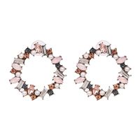 Womens Geometric Rhinestone Alloy Earrings Jj190429119680 sku image 2