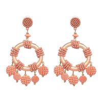 Womens Geometric Plastic Big Geometric Ball Earrings Jj190429119681 sku image 5