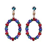 Jujia Nouveau Plein Diamant Oreille Hoop Bijoux Croix-frontière E-commerce Fournir Boucles D'oreilles Style Européen Et Américain Femmes De Vente Chaude Boucles D'oreilles 51457 sku image 2