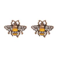 Womens Honey Mixed Material Honey Inlaid Beads Drill  Earrings Jj190429119718 sku image 2
