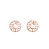 Womens Round Copper Temperament Personality Wild  Earrings Ct190429119756 sku image 1