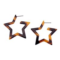 Womens Five-pointed Star Acetic Acid Earrings Go190430119958 main image 1