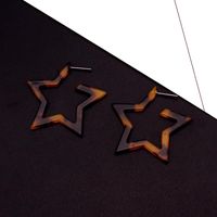 Womens Five-pointed Star Acetic Acid Earrings Go190430119958 main image 3