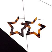 Womens Five-pointed Star Acetic Acid Earrings Go190430119958 main image 5