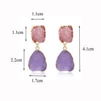 Womens Geometric Plastic  Imitation Natural Stone Resin Earrings Go190430120115 main image 4