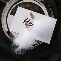 Womens Tassel  Fashion Stone Nude Feather Plating Alloy Earrings Ms190430120118 main image 5