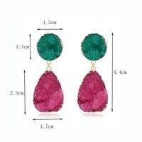 Womens Geometric Natural Stone Resin Earrings Go190430120121 main image 3