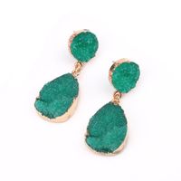 Womens Geometric Plastic Natural Stone  Resin Earrings Go190430120125 main image 5