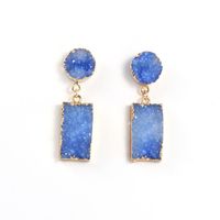 Womens Geometric Personality Exaggerated New Resin Natural Stone Earrings Go190430119966 sku image 1