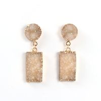 Womens Geometric Personality Exaggerated New Resin Natural Stone Earrings Go190430119966 sku image 2