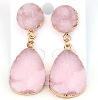 Womens Geometric Plastic Natural Stone  Resin Earrings Go190430120125 sku image 6