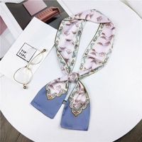 Femmes De Style Coréen De Printemps Et Automne Tout-match Rétro Cour Double-face Boxeur Écharpe Foulard De Soie Dragonne Ruban Bande De Cheveux De Mode Nouveau sku image 17