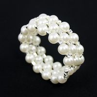 Also Kaufte Ich 3 Reihen Heißer Verkaufs Quellen Für Koreanische Mode Imitat Perlen Armbänder Braut Hochzeits Schmuck Großhandel Brf64 main image 1