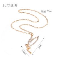 Exaggerated Doll Alloy Rhinestone Plating Women's Necklace main image 3