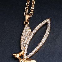 Exaggerated Doll Alloy Rhinestone Plating Women's Necklace main image 4